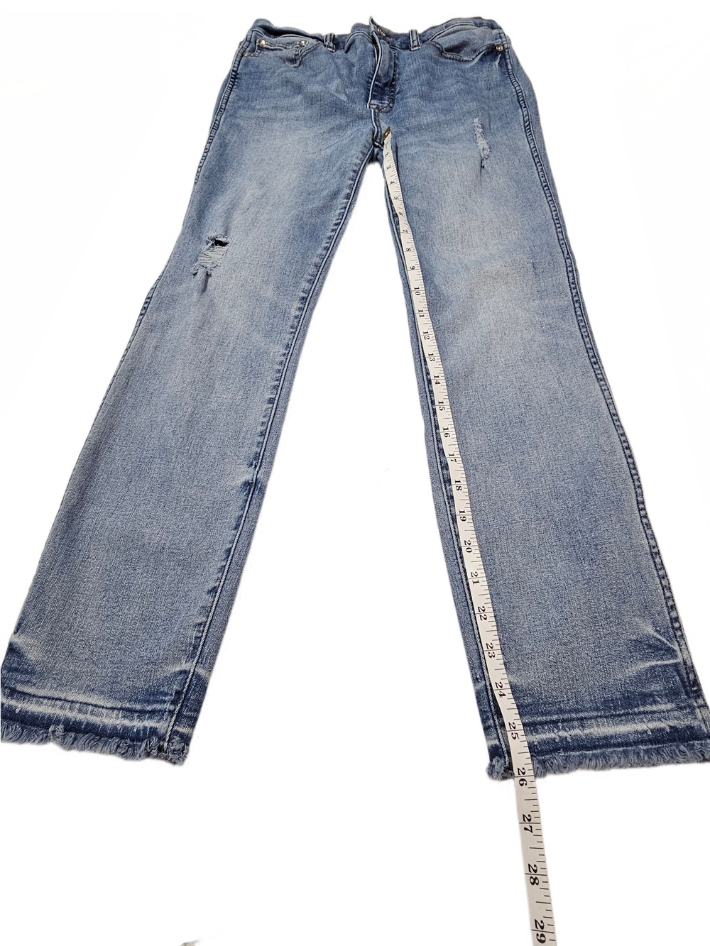 J.Crew Point Sur 10" Hightower High-Rise Straight Distressed Raw Hem Jeans - Picture 5 of 12